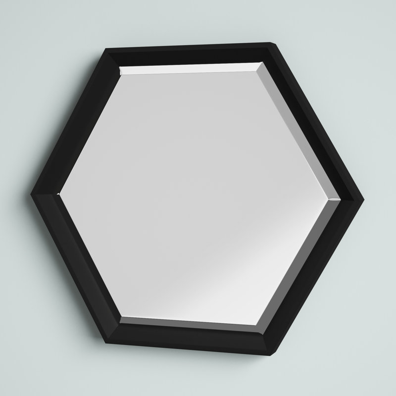 Bensonhurst Flat Mirror, 35" H x 30" W, Black