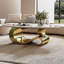 Table basse ovale en faux marbre-1945917121