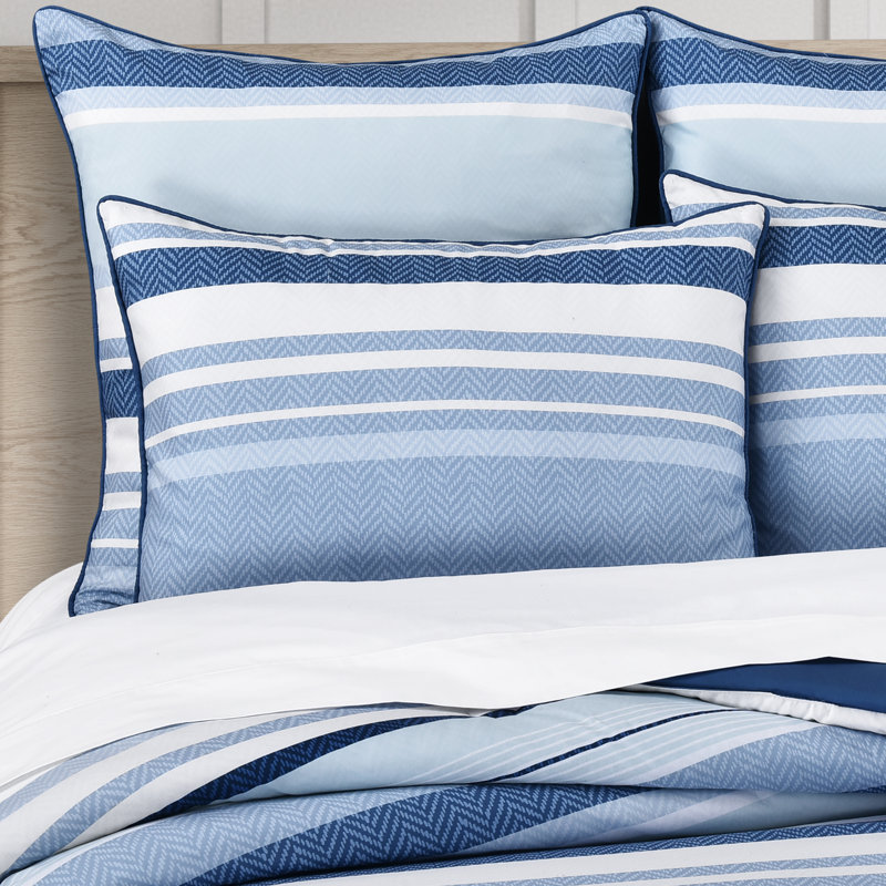 Carson  3Pc. Comforter Set Blue, King Comforter + 2 King Shams
