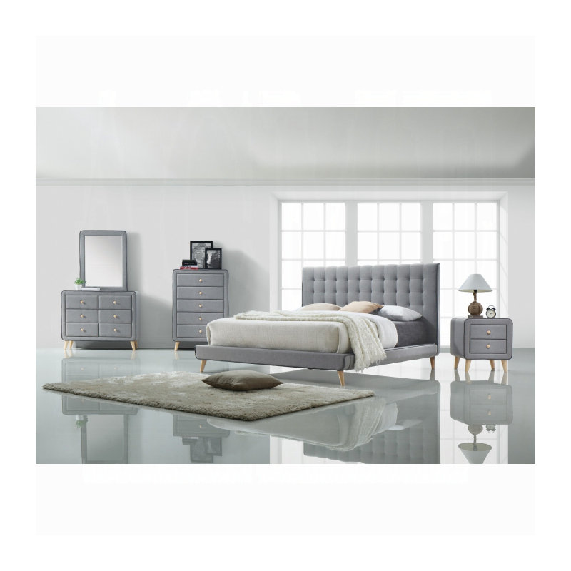 ACME Valda Chest, Light Gray Fabric