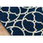 Tapis intérieur / extérieur à motif géométrique bleu Yepez-1427958561
