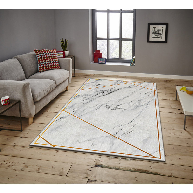 Tapis luxueux, 100% polyester, 5,9 x 9,2 pieds | Poids de 740 g / m², tissu en velours facile à nettoyer, tissu velours facile à nettoyer, hauteur des poils de 0,08 po | Lavable à la machine, parfait pour le salon et la chambre à coucher