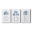 Garden Structures I - Toile tendue avec châssis sur mesure - 3 pièces-2002965400
