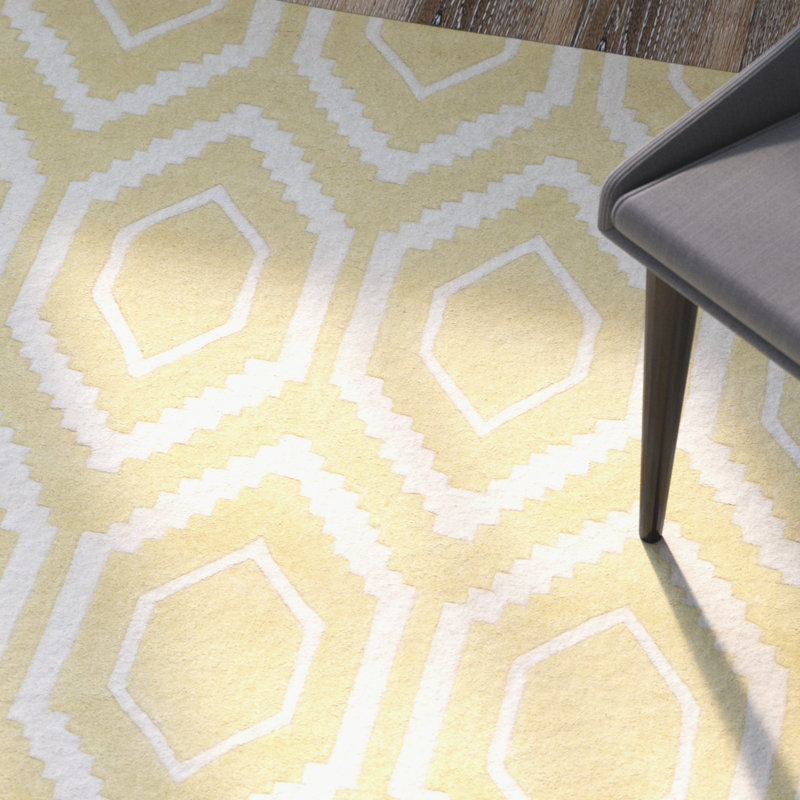 Tapis en laine touffeté à la main Deedie, Rectangle 4 pi x 6 pi