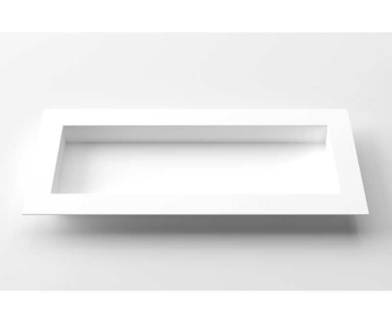 Geo Series Metal Planter Box, White