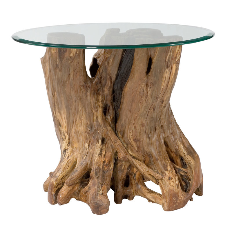 Issai Glass Top End Table