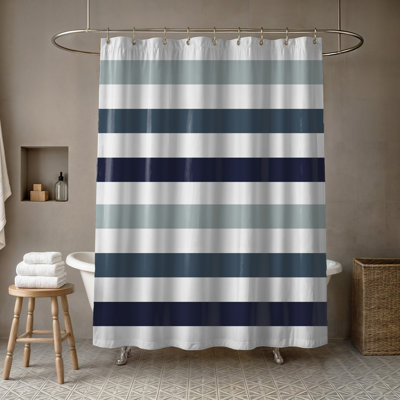 Boucher Striped Single Shower Curtain