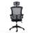 Black Modern High-Back Mesh Executive Office Chair, With Headrest And Flip-Up Arms-757689404