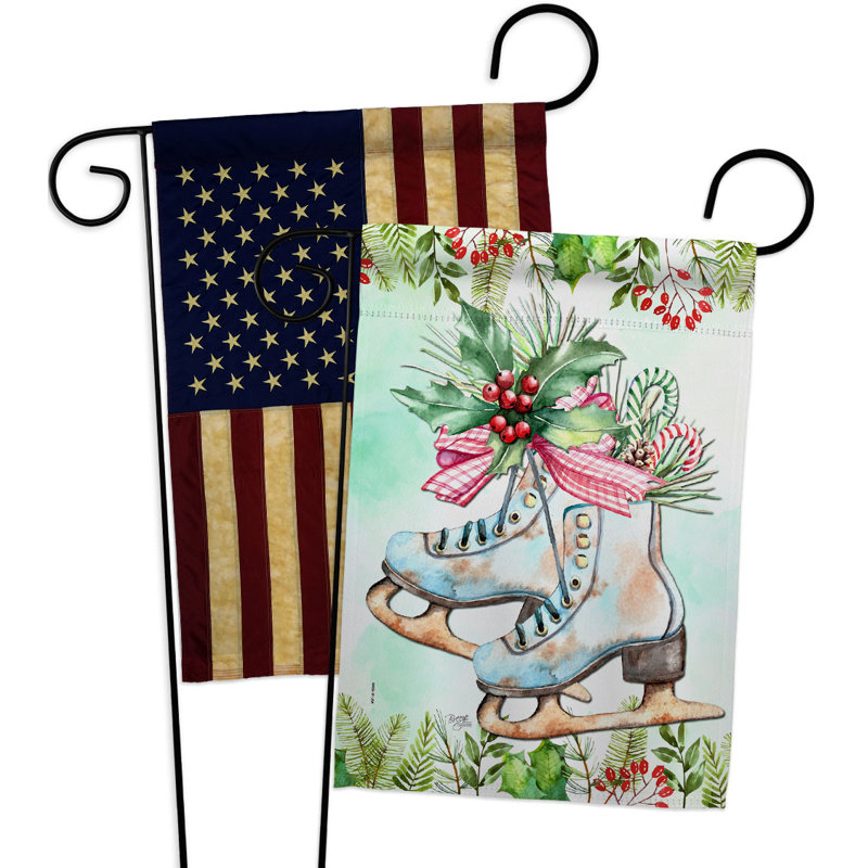 Drapeau de jardin à 2 faces en polyester / mélange de polyester 19 x 13 po