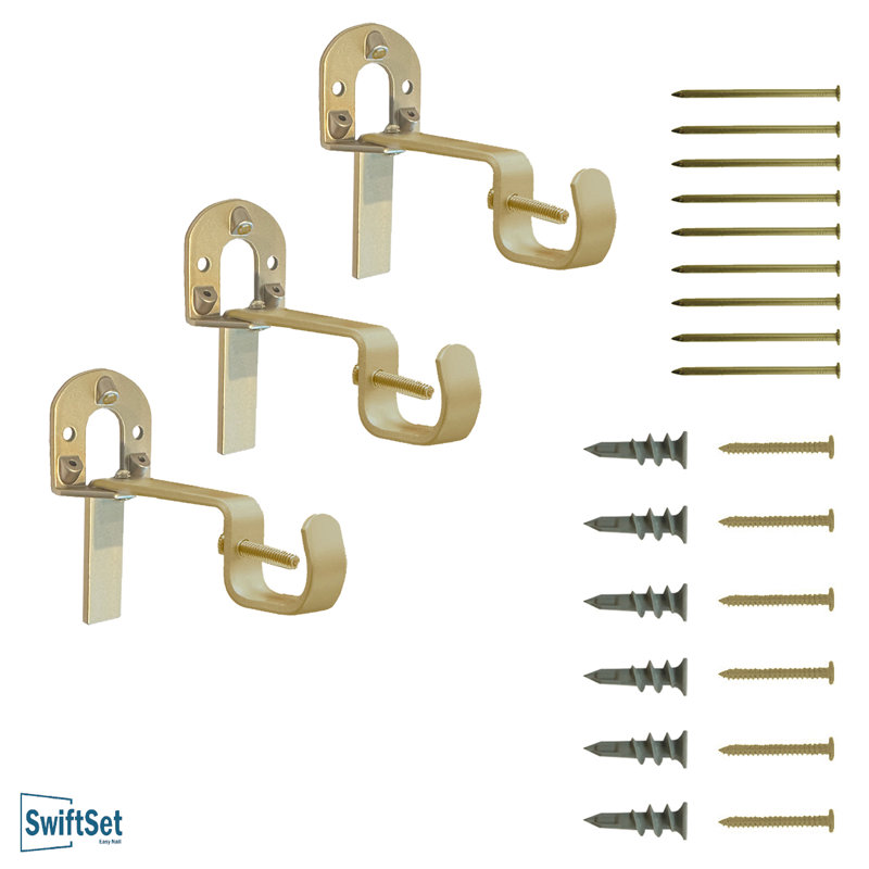 Easy-Install Universal Brackets, Brass