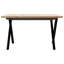 vidaXL Coffee Table X-Frame Solid Wood Pine and Steel-106215950
