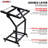 5 Core 9U Professional Audio Rack Mount DJ Mixer Stand Studio Adjustable Table Cart with Wheels