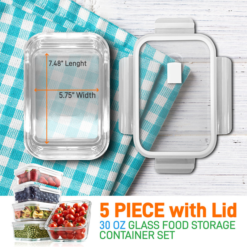 30oz. Glass Food Storage Container