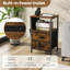 38cm W Metal Bedside Table