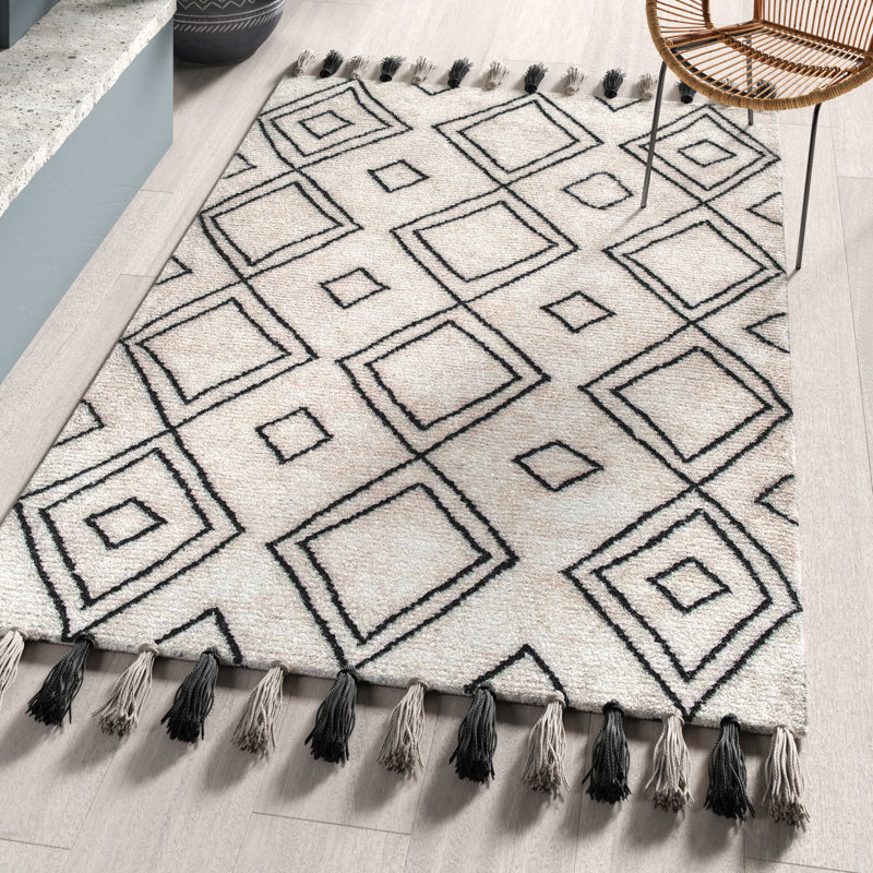 Tapis touffeté à la main Fulda, Rectangle 7 pi 6 po x 9 pi 6 po