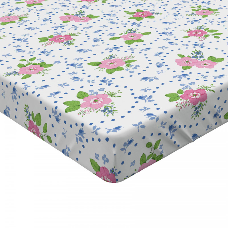 Microfiber Floral Fitted Sheet, Twin XL Fitted Sheet