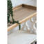 Console 35,5 po x 14 po x 32 po en bois vieilli blanc et naturel, console de style champêtre