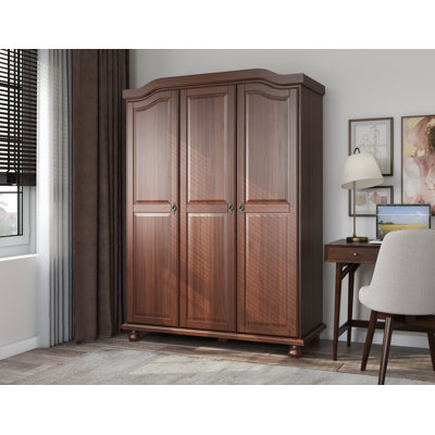 Armoire-penderie 100% bois massif 3 portes Kyle