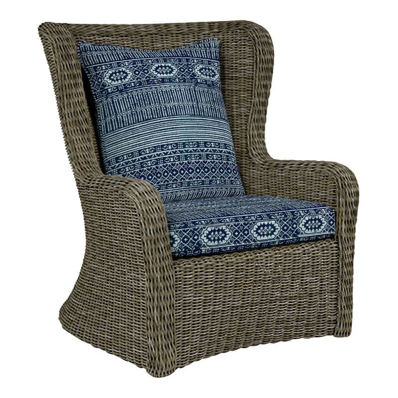 Sag Harbor Outdoor Lounge Chair, Sag Harbor Driftwood, Batik Navy