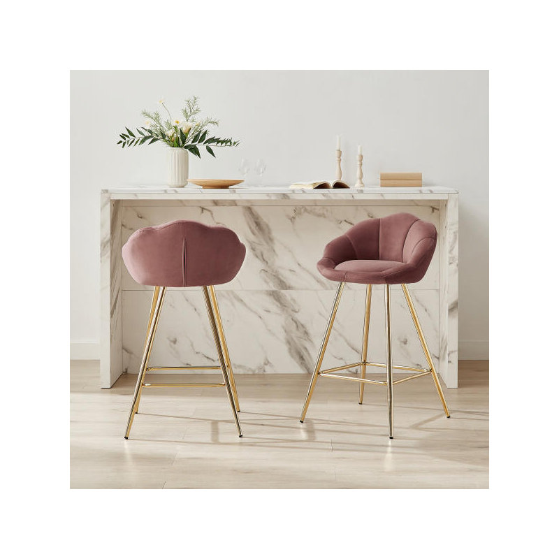 Sparacino 71cm Stool, Pink