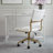 Hargrove Martha Stewart Ribbed Upholstered Armless Swivel Home Office Chair-89798290