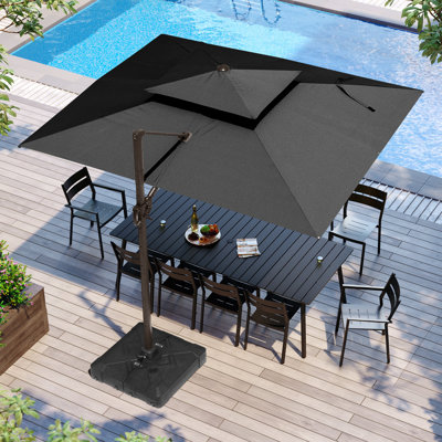 Parasol déporté Gerken 12' × 10', base lestée non incluse