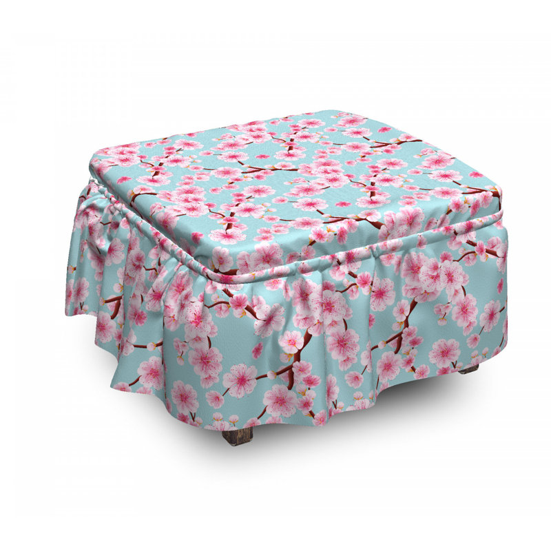 Ensemble de housse pour repose-pieds à coussin de boîte 2 pièces