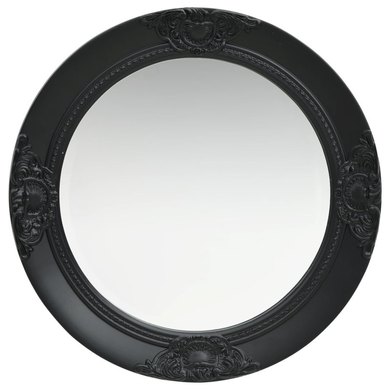 Gioia Round Mirror, Black