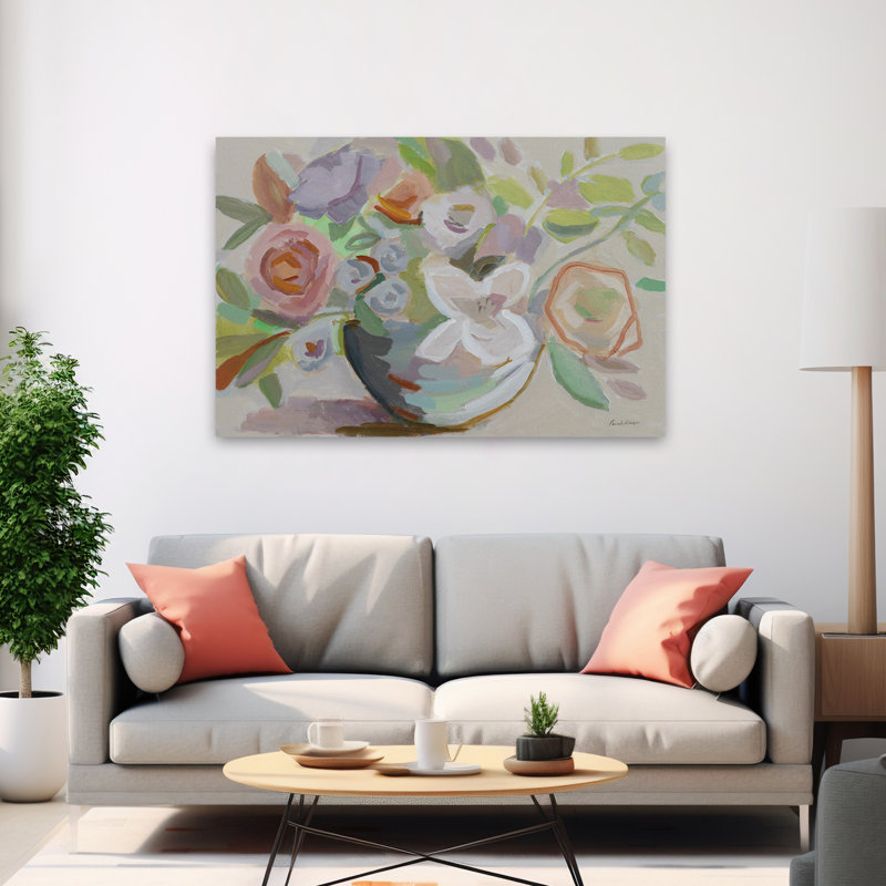 Fleur de Pâques - Bouquet de fleurs crème, H 60 po x l 40 po
