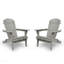 Ensemble de 2 chaises de patio Adirondack d'extérieur, jardin en bois de cèdre massif pliant en relief