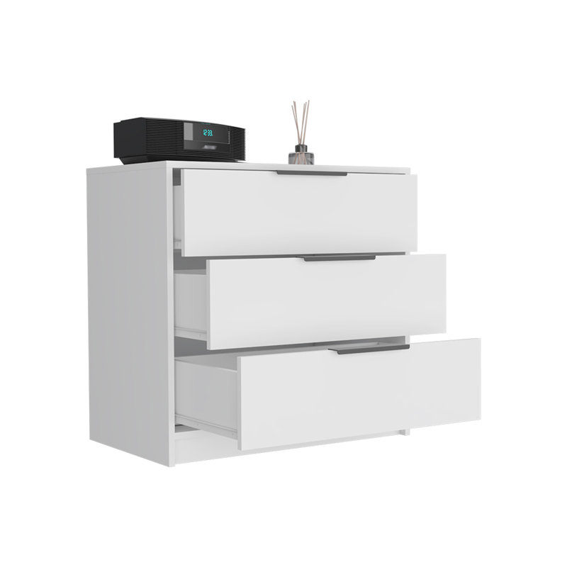 Commode 3 tiroirs Kaia, plateau supérieur