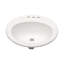 Lavabo de salle de bain ovale sous le comptoir en céramique avec trou de trop-plein 20 po x 18 po