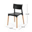 Ensemble de 2 chaises de salle à manger en plastique