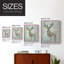 Fantastic Florals Deer, reproduction encadrée complète - bois massif-777865352-777865361