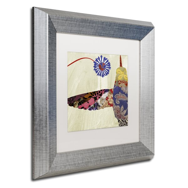 Trademark Art Color Bakery Hummingbird Brocade I Framed On Canvas by ...