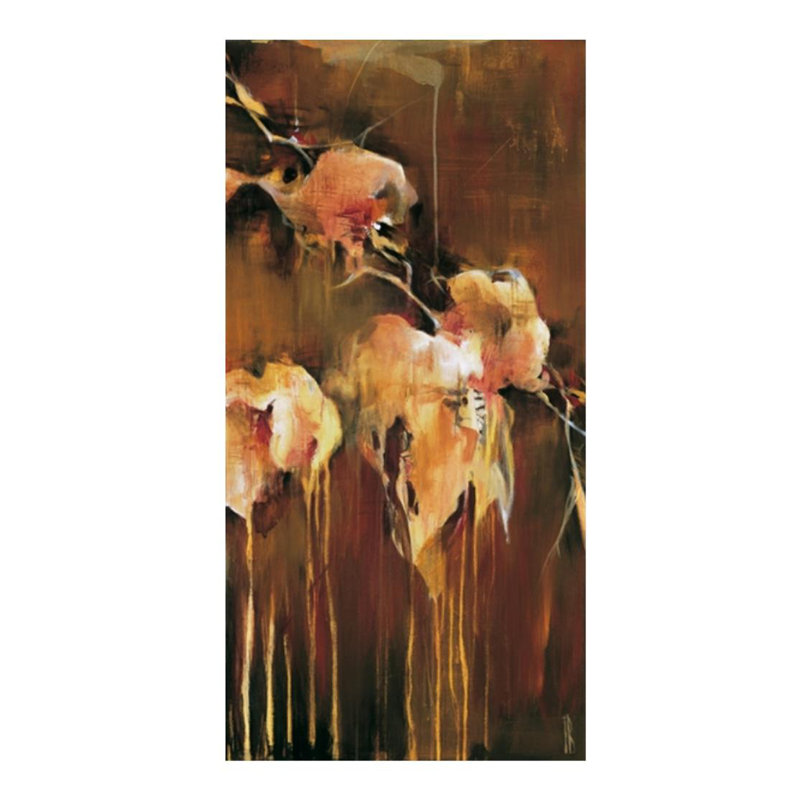 Fleurs dans le brouillard du matin - Peinture, Plexi, H 72 po x l 36 po