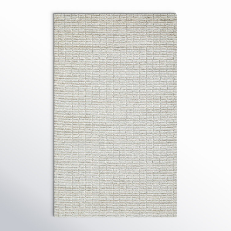 Debra Handmade Tufted Wool Area Rug in Ivory