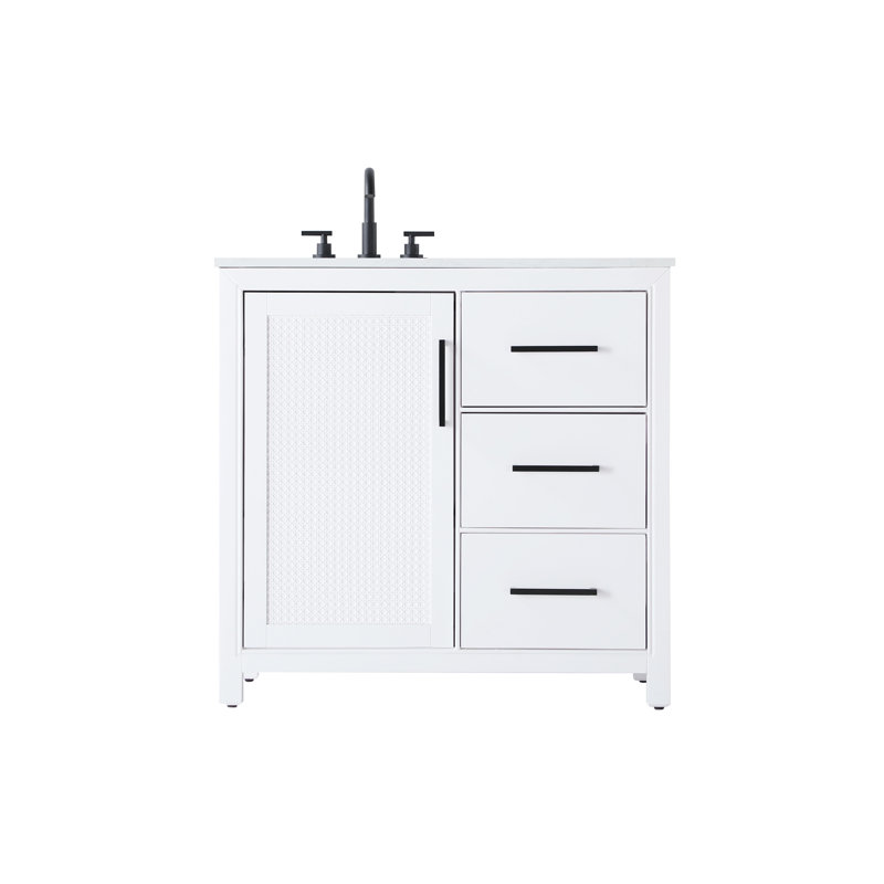 Meuble-lavabo simple 36 po, Blanc