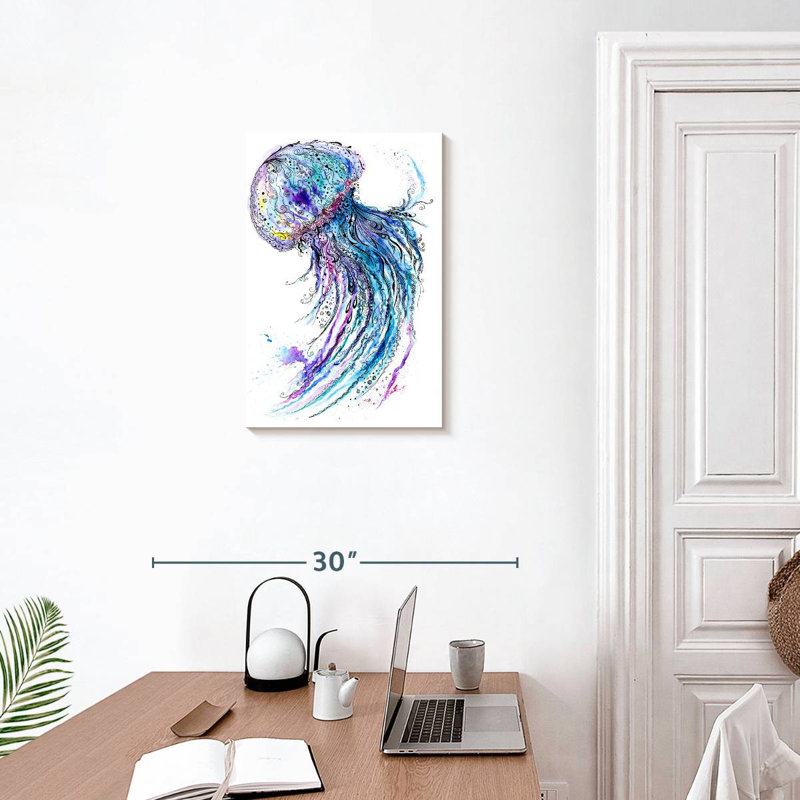 Brampt Vibrant Jellyfish, 24" H x 16" W
