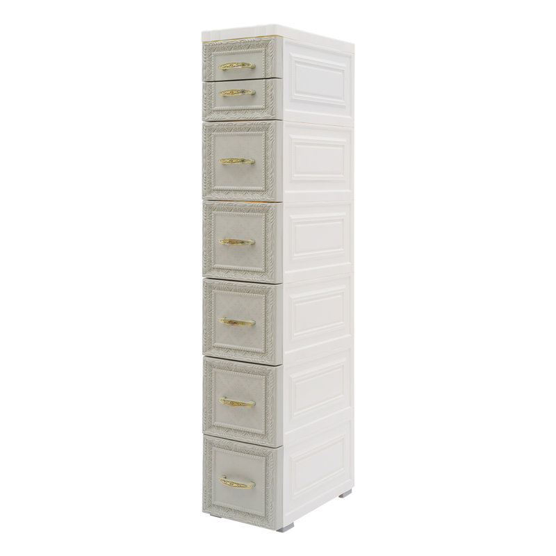 Organisateur de rangement mince, armoire de rangement étroite avec roue mobile, H 39,4 po x l 7,1 po x P 12,6 po, Vert