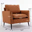 Ensemble de fauteuils d'appoint en cuir de style rétro nordique deux pièces pour une détente décontractée