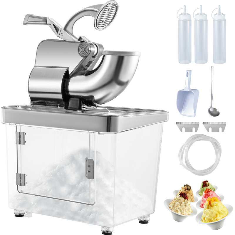 Commercial Stainless Steel Snow Cone Maker with Large Capacity