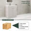 Meuble-lavabo autoportant de 30 po avec lavabo en résine blanche et 2 portes d'armoire à fermeture en douceur (emballage KD)-1243812153