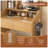 Compact Vanity Table with LED-Illuminated Mirror, Power Outlet, Hairdryer Holder, and Stool for Small Bedrooms-129911233