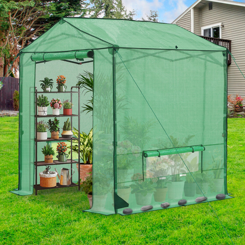Serre escamotable 6 'x 6', H 7,2 pi x l 6 pi x P 6 pi
