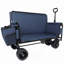 Chariot pliable 3-en-1 avec siège de banc et rangement, protection contre les brevets - comprend 1 sac de glace, 500 lb poids lourd, roues tout-terrain d'une capacité de 180 L pour le camping, la plage, les sports, le jardin et le bleu foncé-128815599-128815597