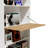 78'' H 5-Tier Media Shelves Record Storage With Flip-Door Cabinet