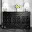 Buffet noir rétro en bois massif