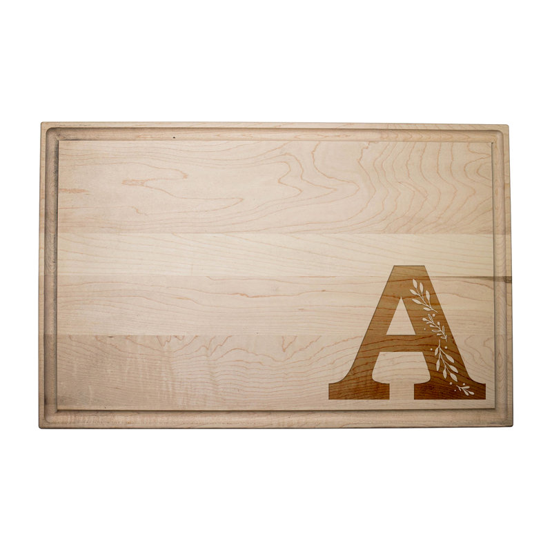 Floral Monogram - A Cutting Board