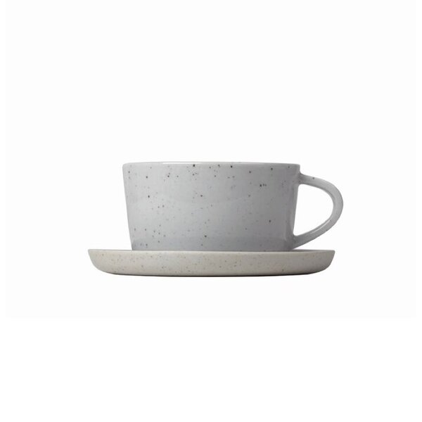 8 Oz / 12 Oz / 14 Oz Large Black Speckled Coffee Mug, Stoneware Beige Tea  or Coffee Mug, Scandinavian Style Minimalist Coffee Cup 